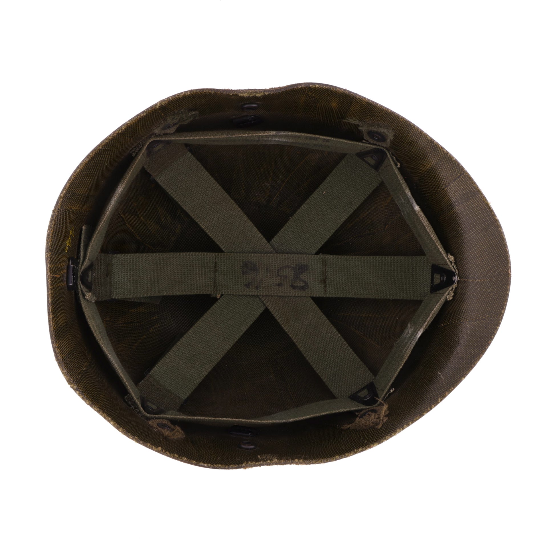 Vietnam War U.S. Firestone M-1C Paratrooper Helmet Liner Named to "Stumpy" (1967)