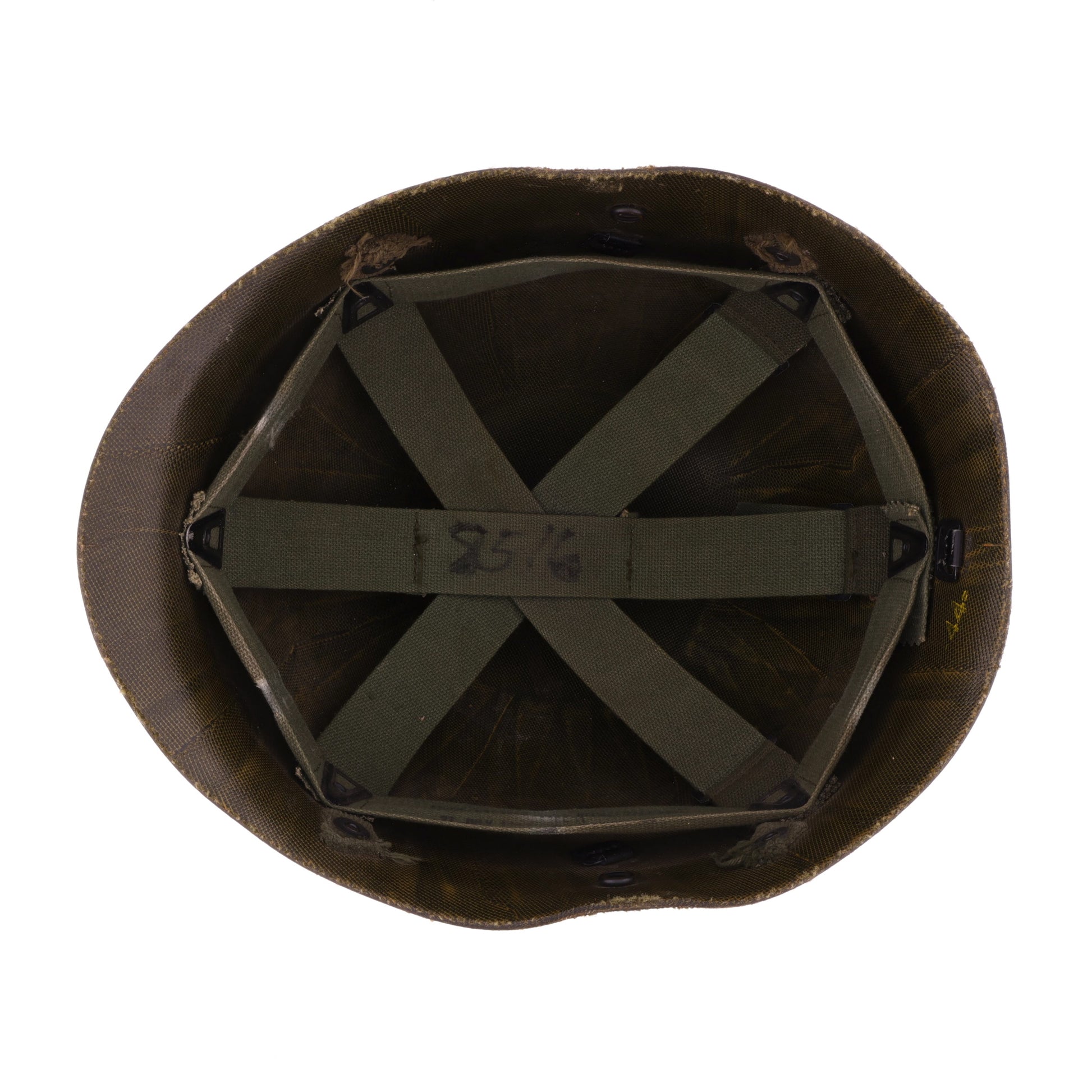 Vietnam War U.S. Firestone M-1C Paratrooper Helmet Liner Named to "Stumpy" (1967)