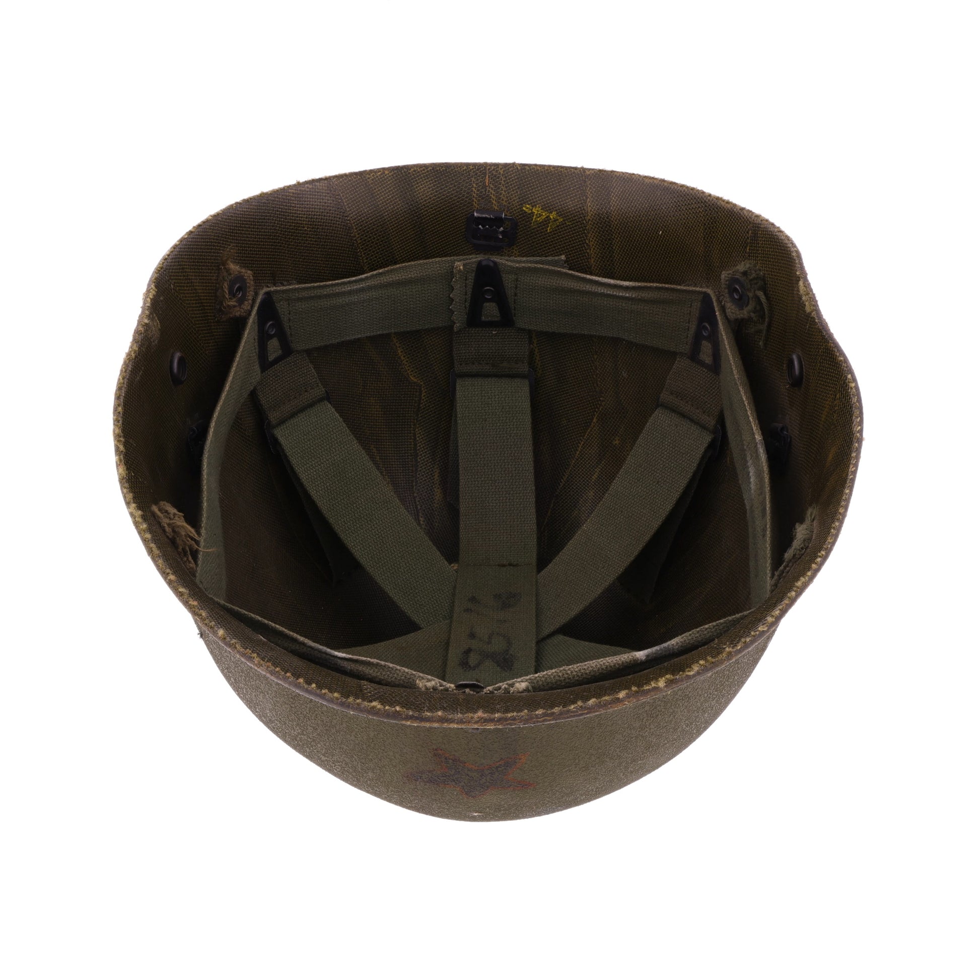 Vietnam War U.S. Firestone M-1C Paratrooper Helmet Liner Named to "Stumpy" (1967)