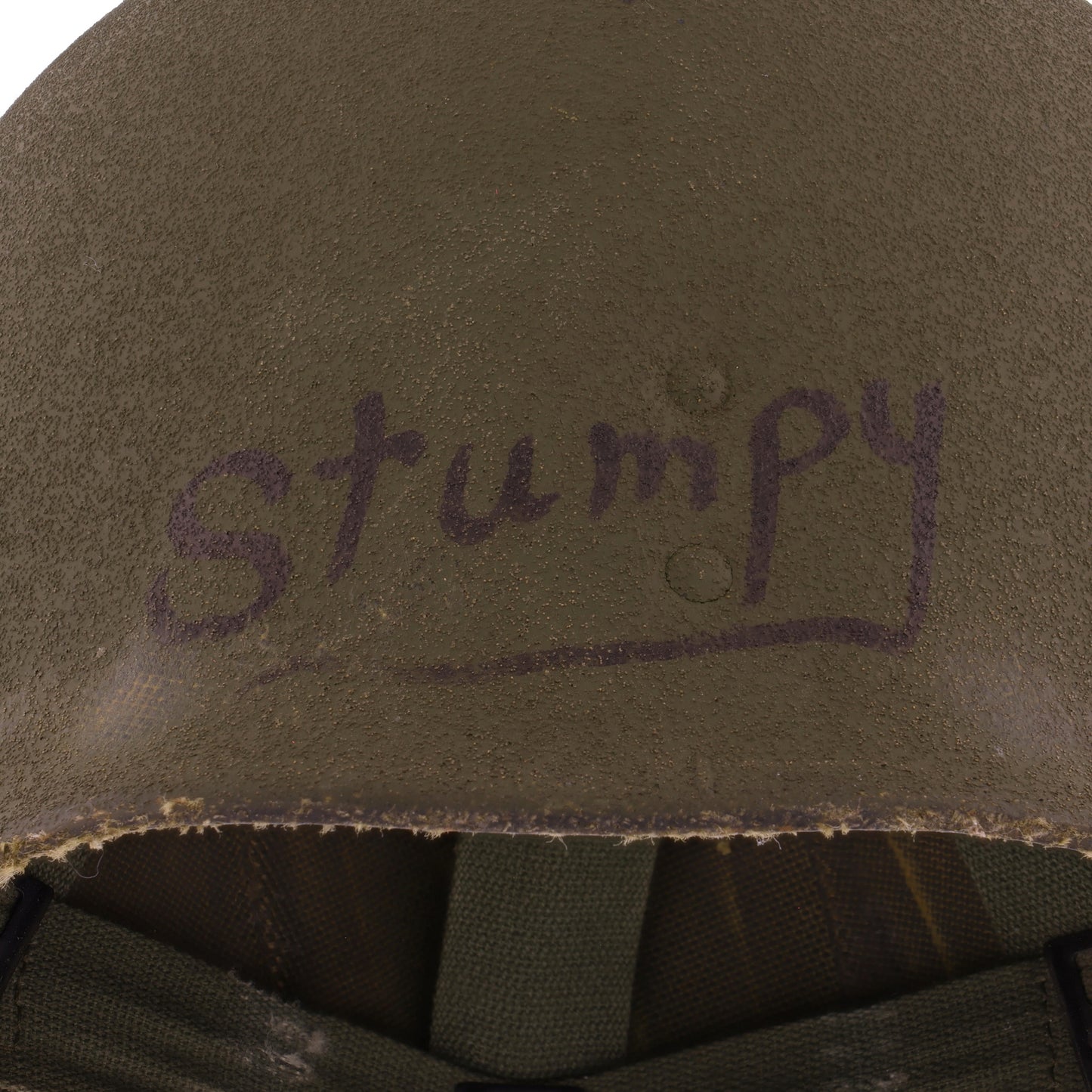 Vietnam War U.S. Firestone M-1C Paratrooper Helmet Liner Named to "Stumpy" (1967)