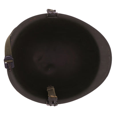 Vietnam War U.S. Ingersoll Swivel Loop M-1 Helmet & Liner Set with Camouflage Cover & Pvt.'s Rank Pin (1965-69)