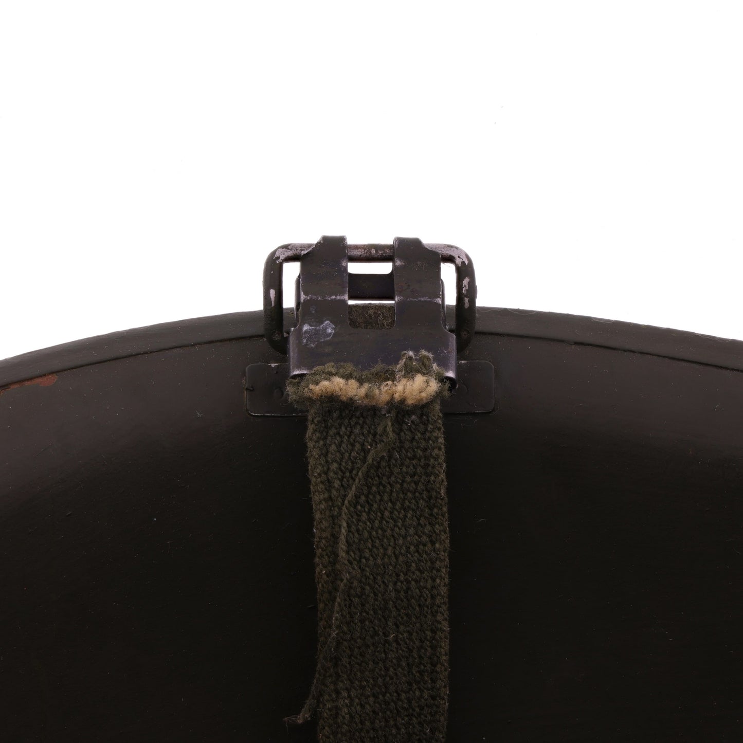 Vietnam War U.S. Ingersoll Swivel Loop M-1 Helmet & Liner Set with Camouflage Cover & Pvt.'s Rank Pin (1965-69)