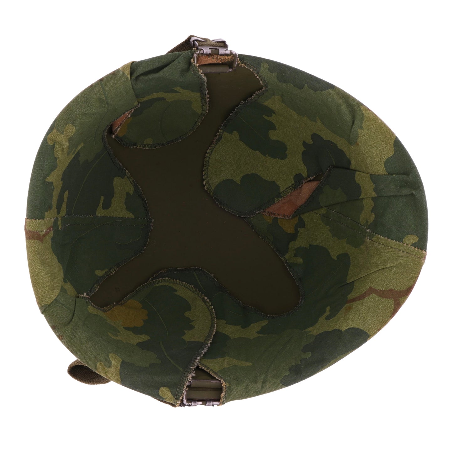 Vietnam War U.S. Ingersoll Swivel Loop M-1 Helmet & Westinghouse Liner Set with Camouflage Cover Identified to Jacques P. Waldo (1961-68)