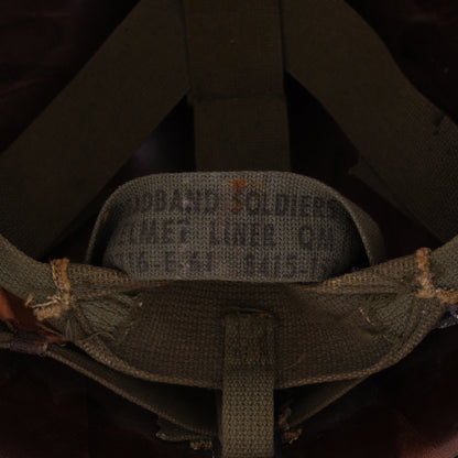 Vietnam War U.S. Ingersoll Swivel Loop M-1 Helmet & Westinghouse Liner Set with Camouflage Cover Identified to Jacques P. Waldo (1961-68)