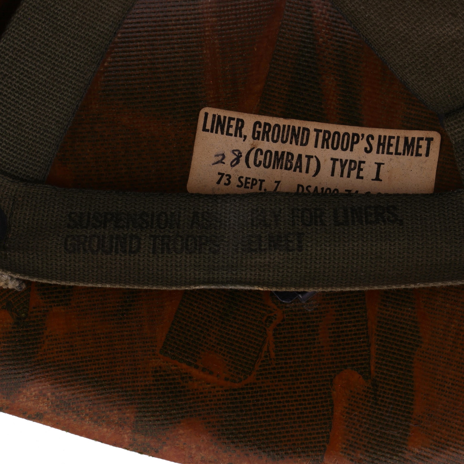 Vietnam War U.S. M-1 Helmet Liner (1973)