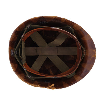 Vietnam War U.S. M-1 Helmet Liner with Headband Identified to SFC Earl F. Hudson (1969-72)