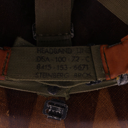Vietnam War U.S. M-1 Helmet Liner with Headband Identified to SFC Earl F. Hudson (1969-72)