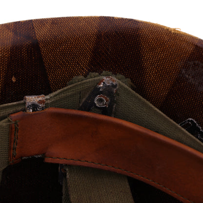Vietnam War U.S. M-1 Helmet Liner with Headband Identified to SFC Earl F. Hudson (1969-72)