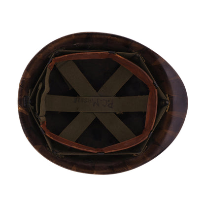 Vietnam War U.S. M-1 Helmet Liner with Headband Named to "P. C. Massie" (1966-67)