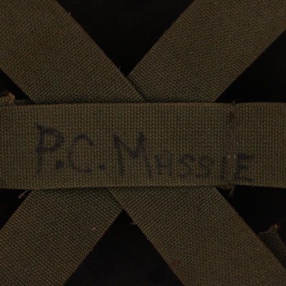 Vietnam War U.S. M-1 Helmet Liner with Headband Named to "P. C. Massie" (1966-67)