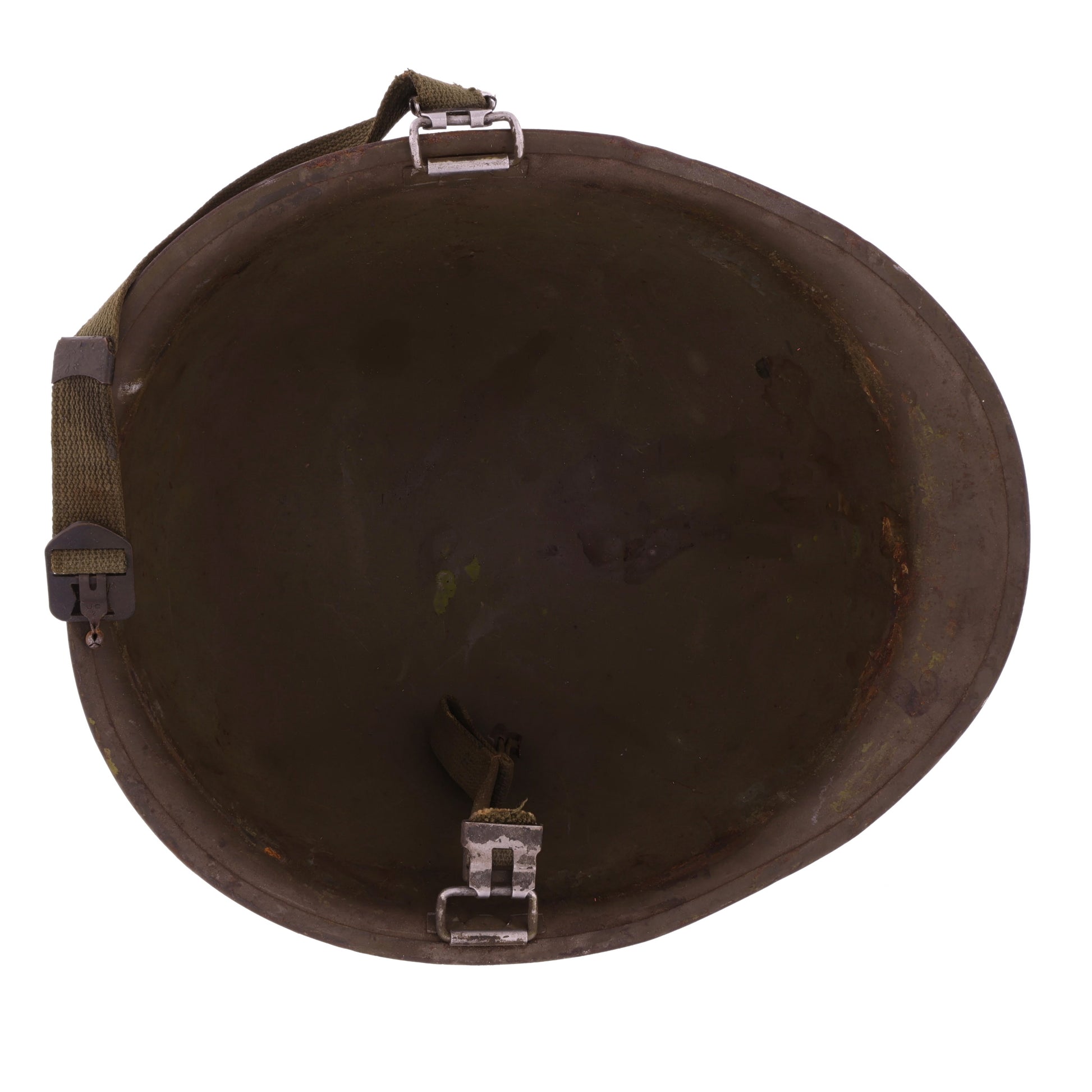 Vietnam War U.S. McCord Swivel Loop M-1 Helmet Shell with Camouflage Cover & Foliage Band (1951-69)