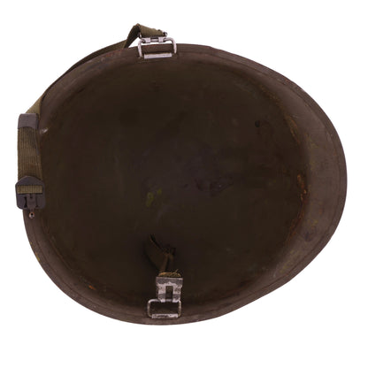 Vietnam War U.S. McCord Swivel Loop M-1 Helmet Shell with Camouflage Cover & Foliage Band (1951-69)