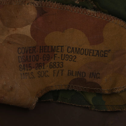Vietnam War U.S. McCord Swivel Loop M-1 Helmet Shell with Camouflage Cover & Foliage Band (1951-69)