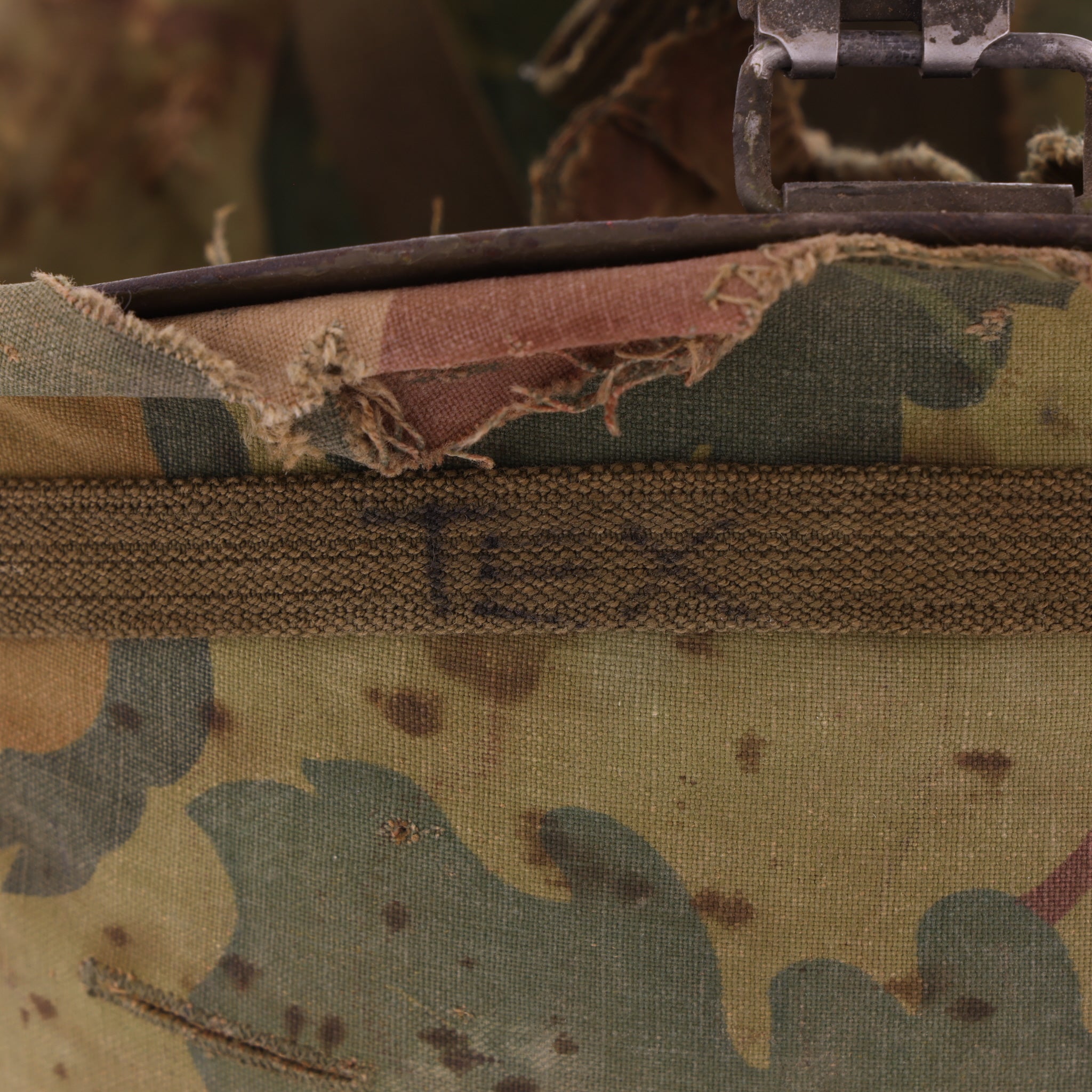 Vietnam War U.S. McCord Swivel Loop M-1 Helmet Shell with Camouflage Cover & Foliage Band (1951-69)