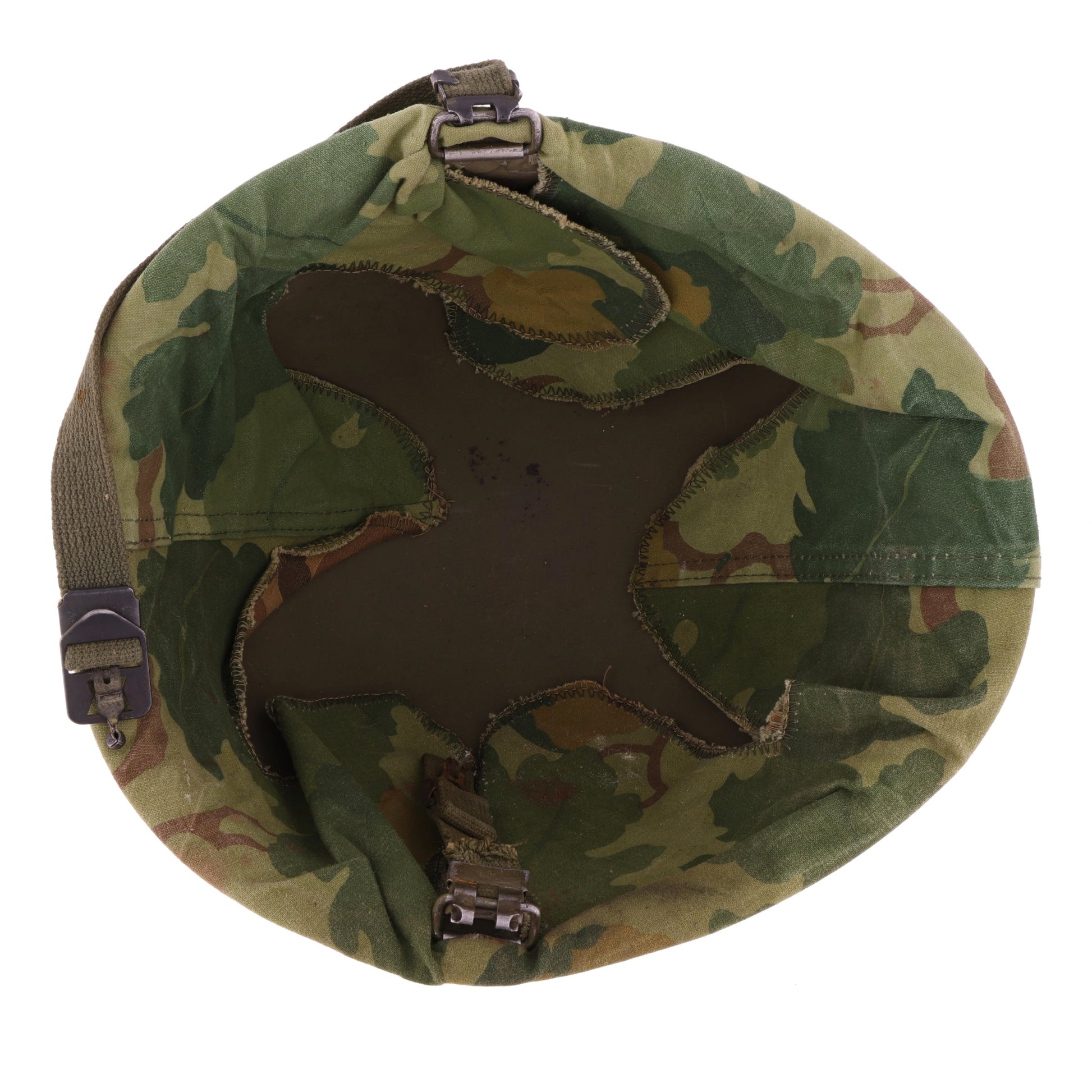 Vietnam War U.S. McCord Swivel Loop M-1 Helmet & Liner Set with Camouflage Cover Named to "Cpl. R. C. Bachman" (1951-64)