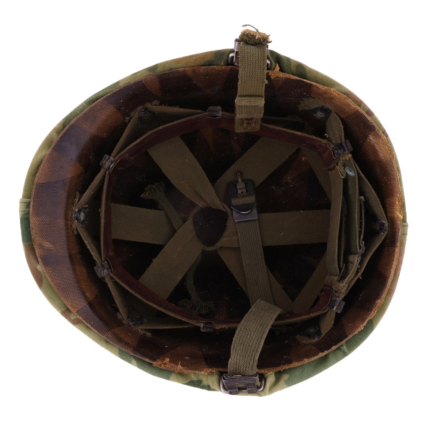 Vietnam War U.S. McCord Swivel Loop M-1 Helmet & Liner Set with Camouflage Cover Named to "Cpl. R. C. Bachman" (1951-64)