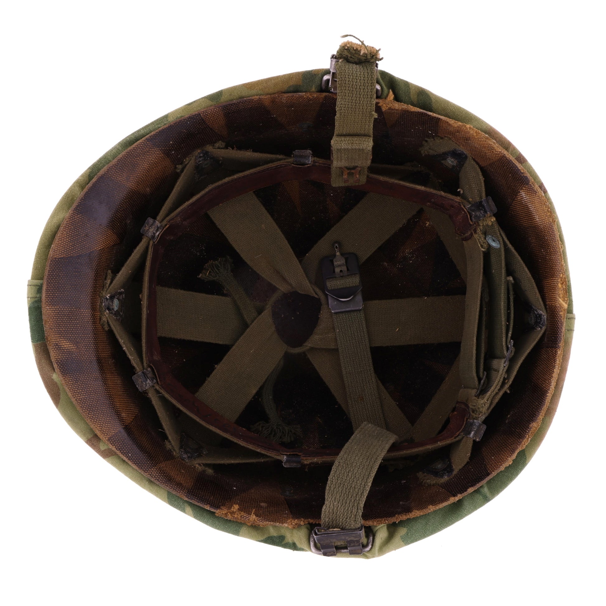 Vietnam War U.S. McCord Swivel Loop M-1 Helmet & Liner Set with Camouflage Cover Named to "Cpl. R. C. Bachman" (1951-64)