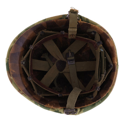 Vietnam War U.S. McCord Swivel Loop M-1 Helmet & Liner Set with Camouflage Cover Named to "Cpl. R. C. Bachman" (1951-64)