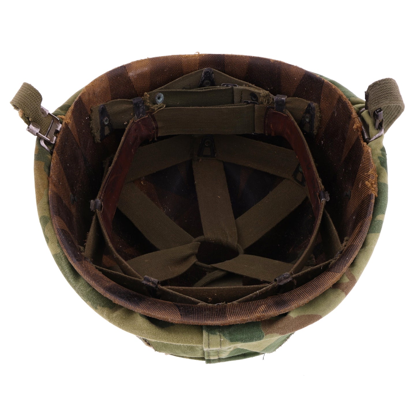 Vietnam War U.S. McCord Swivel Loop M-1 Helmet & Liner Set with Camouflage Cover Named to "Cpl. R. C. Bachman" (1951-64)
