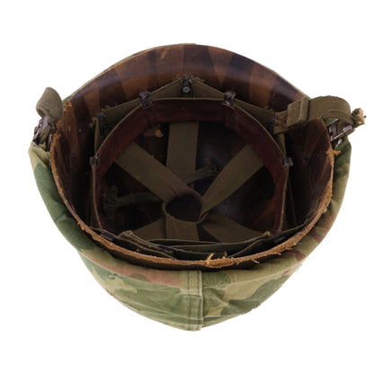 Vietnam War U.S. McCord Swivel Loop M-1 Helmet & Liner Set with Camouflage Cover Named to "Cpl. R. C. Bachman" (1951-64)