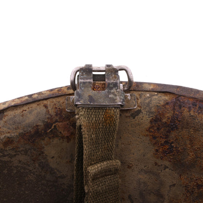 Vietnam War U.S. Parish-Reading Swivel Loop M-1C Paratrooper Helmet Shell with Field Repair (1945-75)