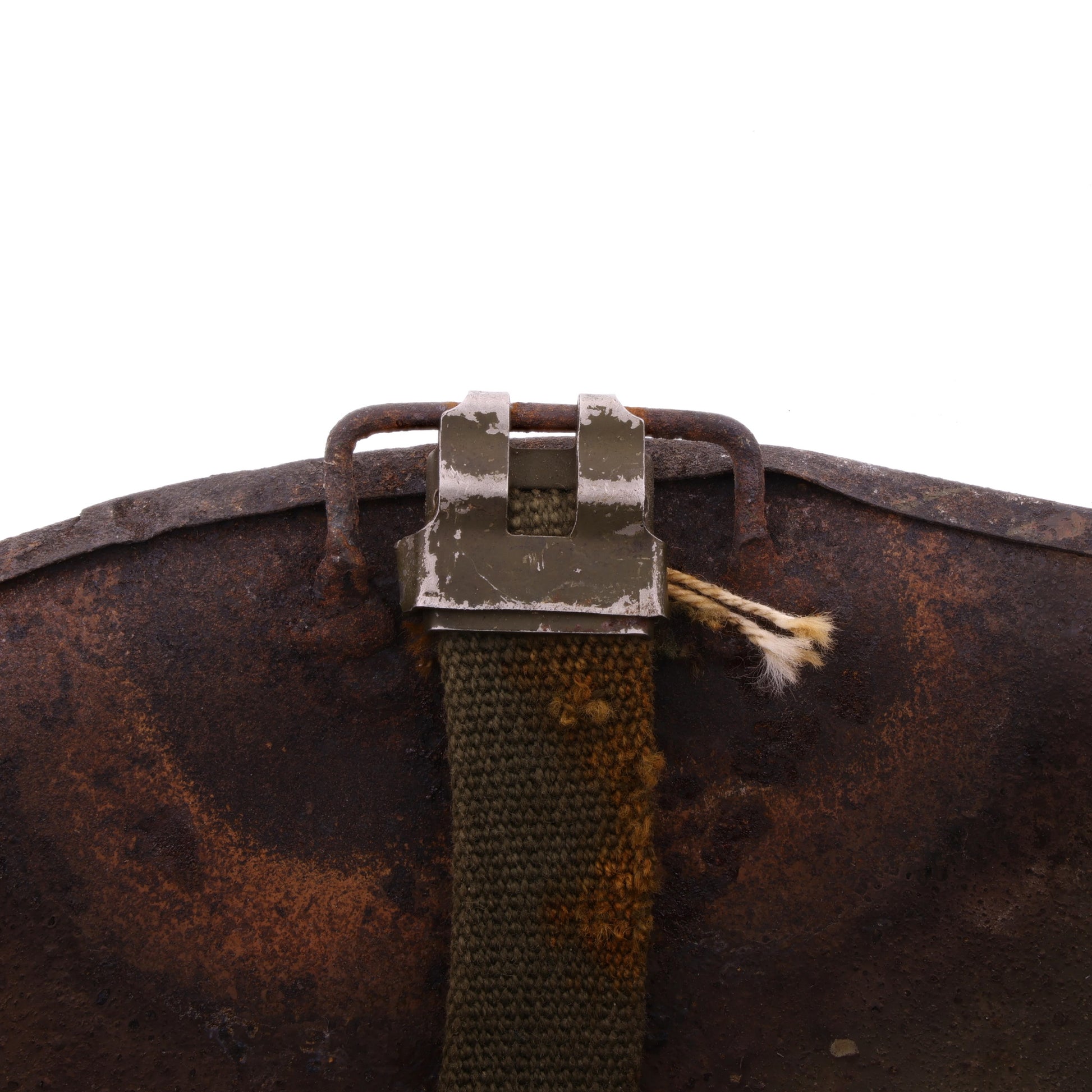 Vietnam War U.S. Parish-Reading Swivel Loop M-1C Paratrooper Helmet Shell with Field Repair (1945-75)