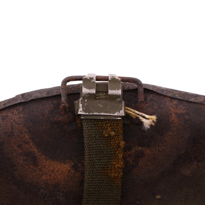 Vietnam War U.S. Parish-Reading Swivel Loop M-1C Paratrooper Helmet Shell with Field Repair (1945-75)