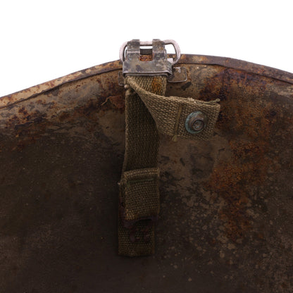 Vietnam War U.S. Parish-Reading Swivel Loop M-1C Paratrooper Helmet Shell with Field Repair (1945-75)