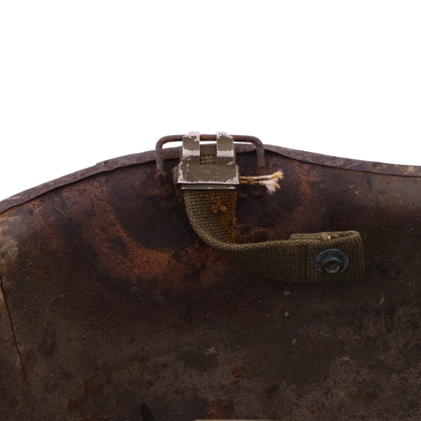 Vietnam War U.S. Parish-Reading Swivel Loop M-1C Paratrooper Helmet Shell with Field Repair (1945-75)