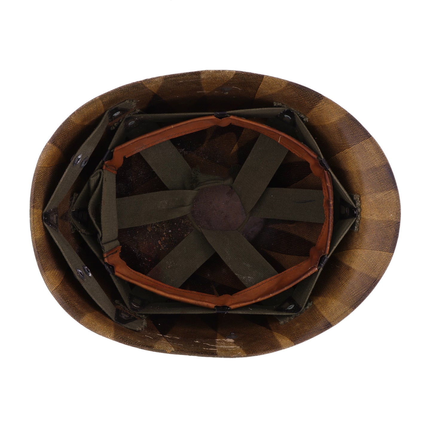 Pre-Vietnam War U.S. Westinghouse M-1 Helmet Liner with Headband Identified to SFC Marvin Eversole (1955-63)