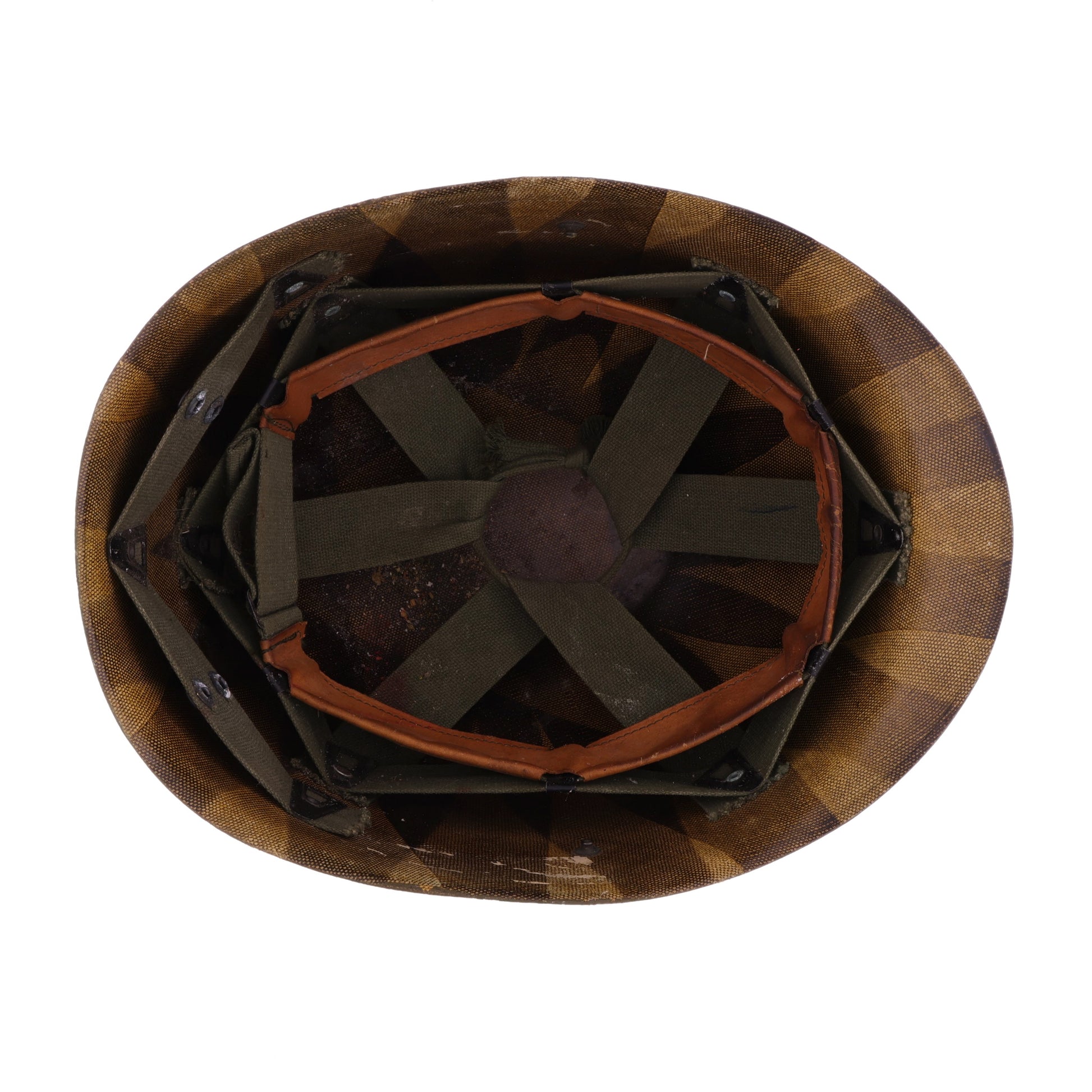 Pre-Vietnam War U.S. Westinghouse M-1 Helmet Liner with Headband Identified to SFC Marvin Eversole (1955-63)