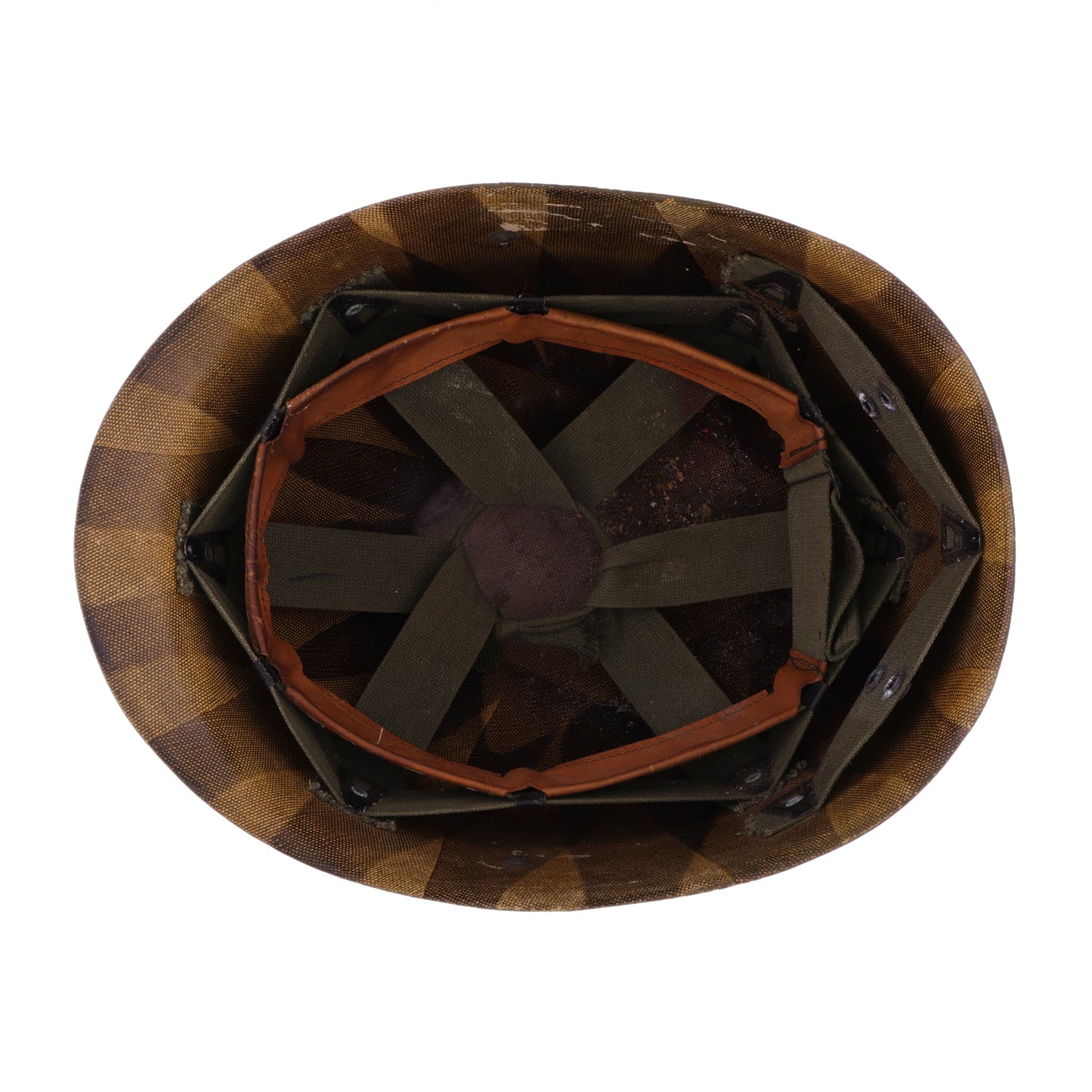 Pre-Vietnam War U.S. Westinghouse M-1 Helmet Liner with Headband Identified to SFC Marvin Eversole (1955-63)
