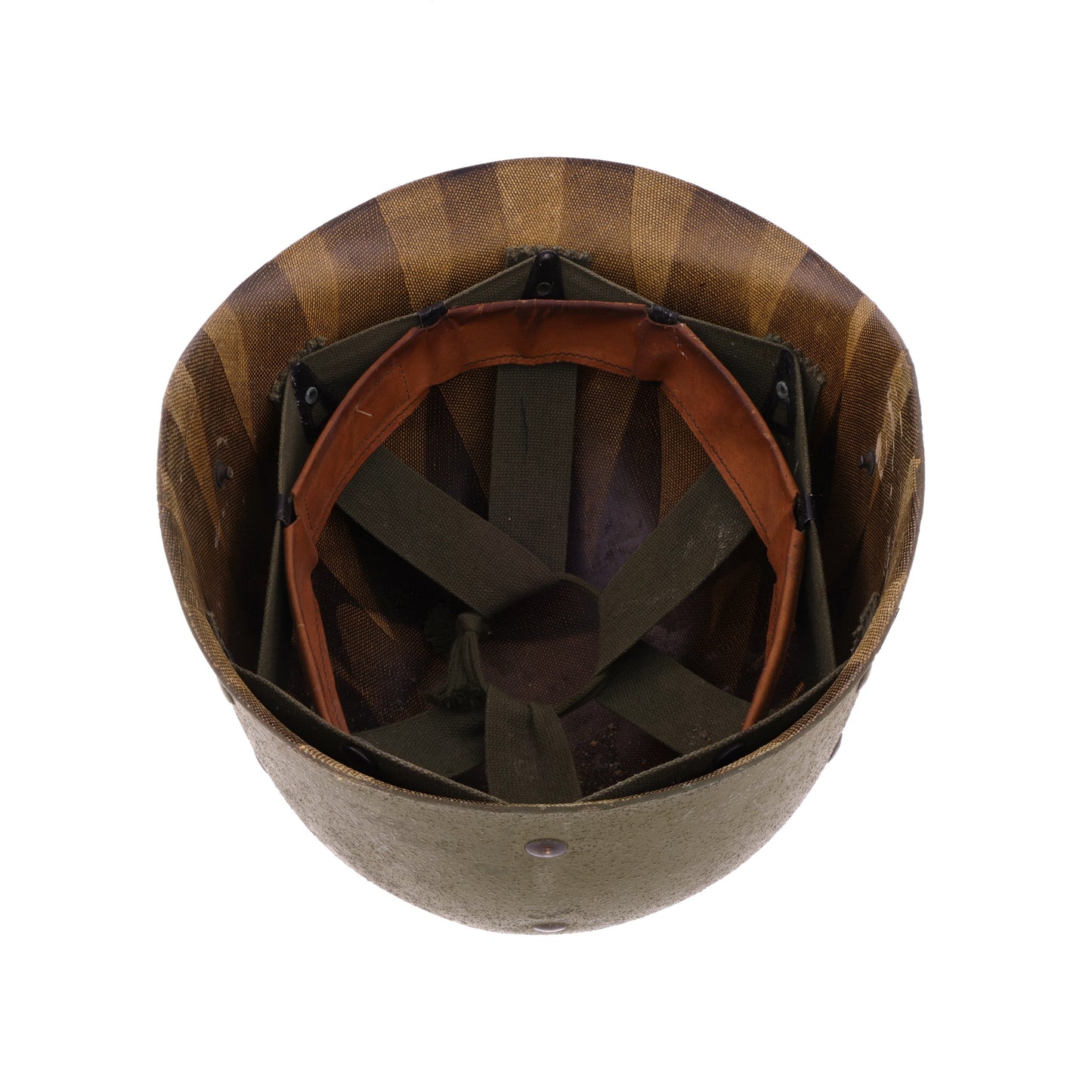 Pre-Vietnam War U.S. Westinghouse M-1 Helmet Liner with Headband Identified to SFC Marvin Eversole (1955-63)