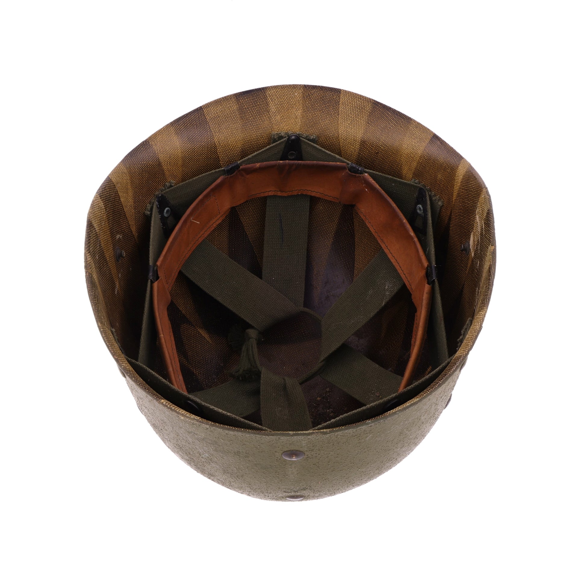 Pre-Vietnam War U.S. Westinghouse M-1 Helmet Liner with Headband Identified to SFC Marvin Eversole (1955-63)