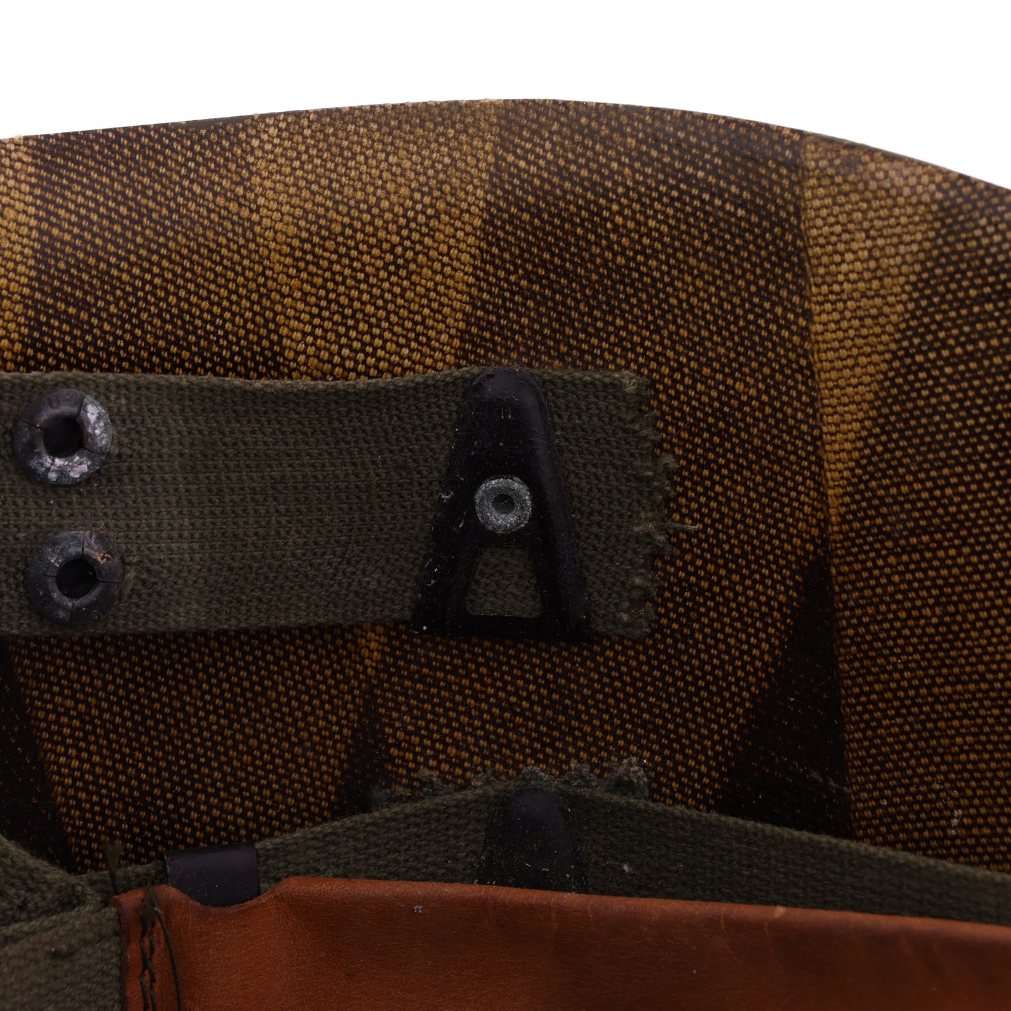 Pre-Vietnam War U.S. Westinghouse M-1 Helmet Liner with Headband Identified to SFC Marvin Eversole (1955-63)