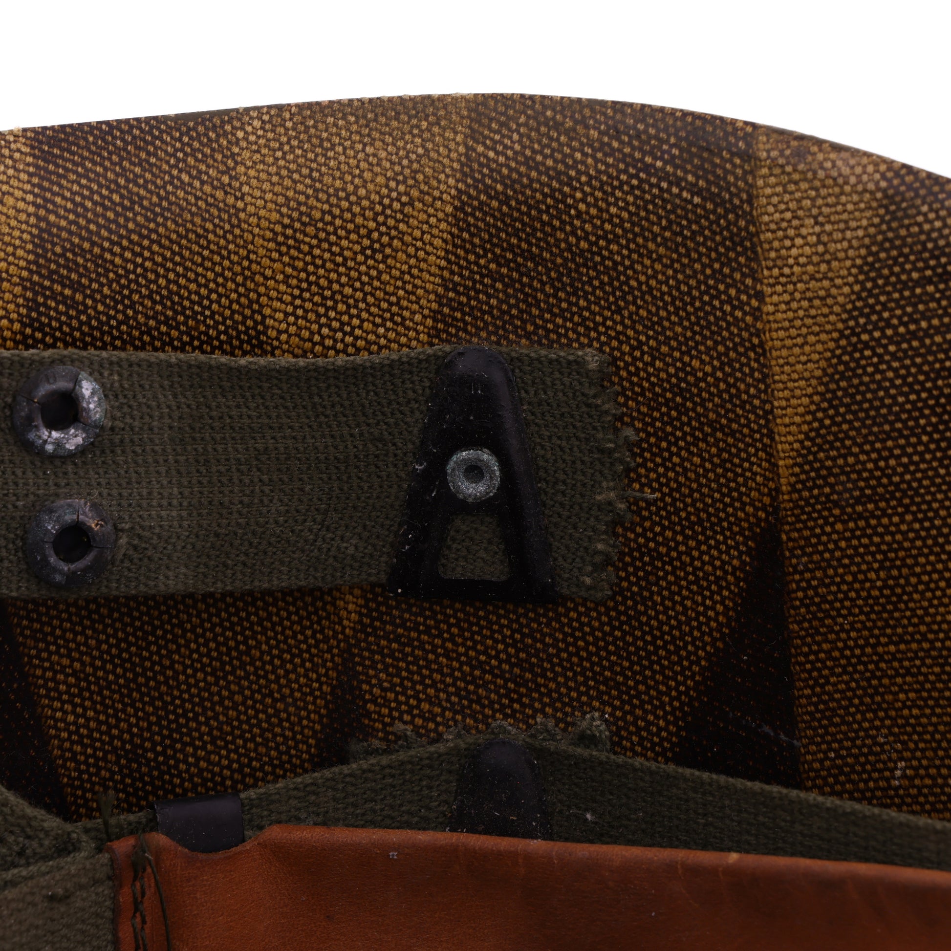 Pre-Vietnam War U.S. Westinghouse M-1 Helmet Liner with Headband Identified to SFC Marvin Eversole (1955-63)