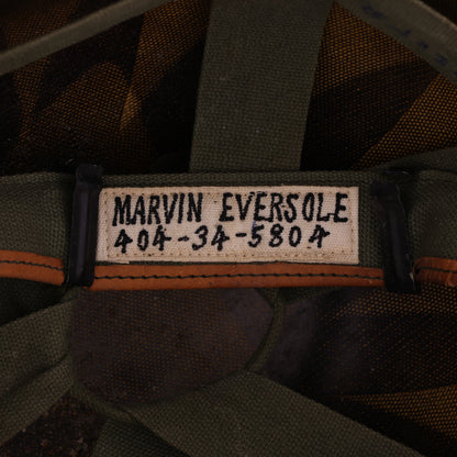 Pre-Vietnam War U.S. Westinghouse M-1 Helmet Liner with Headband Identified to SFC Marvin Eversole (1955-63)
