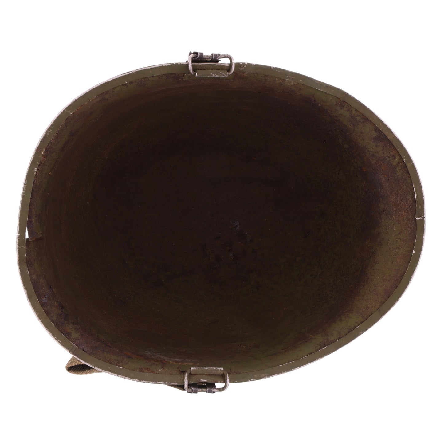 Pre-Vietnam War USMC McCord Swivel Loop M-1 Helmet & Westinghouse/Micarta Liner Set with Camouflage Cover Named to Two Different Marines (1942-59)