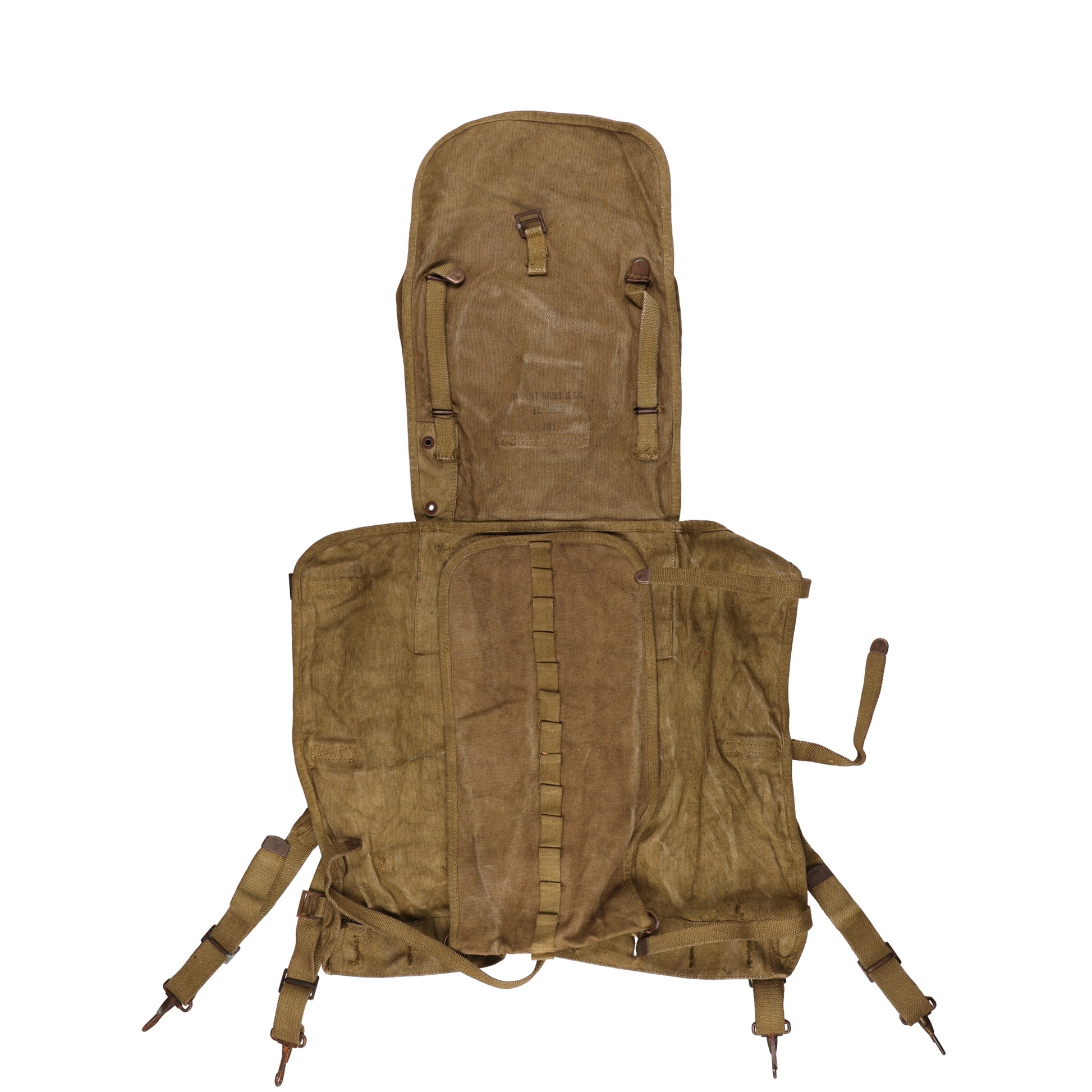 WWI-WWII U.S. M1910 Haversack by Plant Bros. & Co. Re-Dyed (1918)