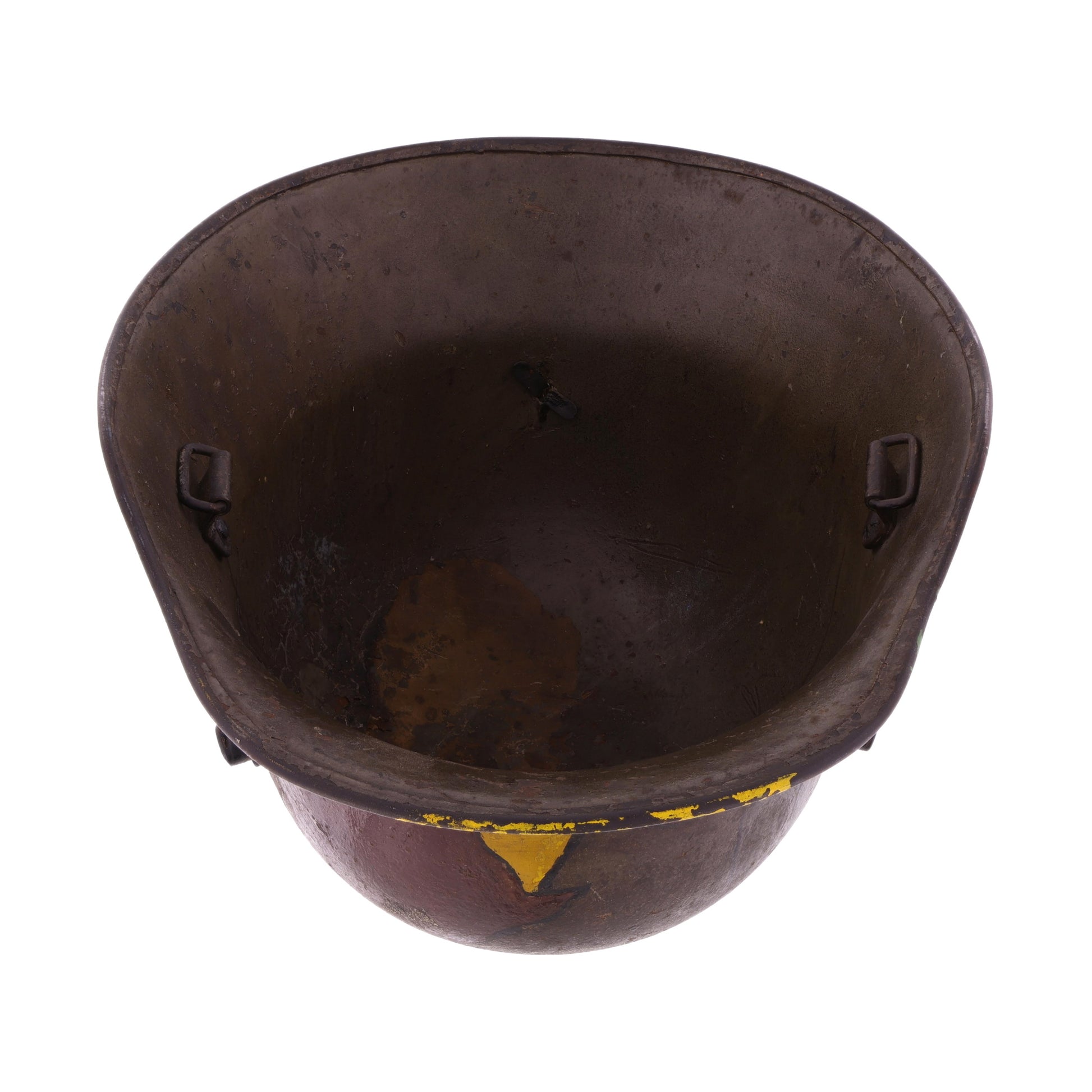 WWI Austrian M17 Helmet Shell with Souvenir Camouflage Paint & Iron Cross Insignia (Size 64)