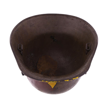 WWI Austrian M17 Helmet Shell with Souvenir Camouflage Paint & Iron Cross Insignia (Size 64)