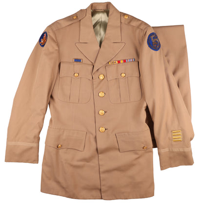WWII-Korean War U.S. 5th Air Force Officer's Khaki Service Jacket & Trousers (Size 38R)