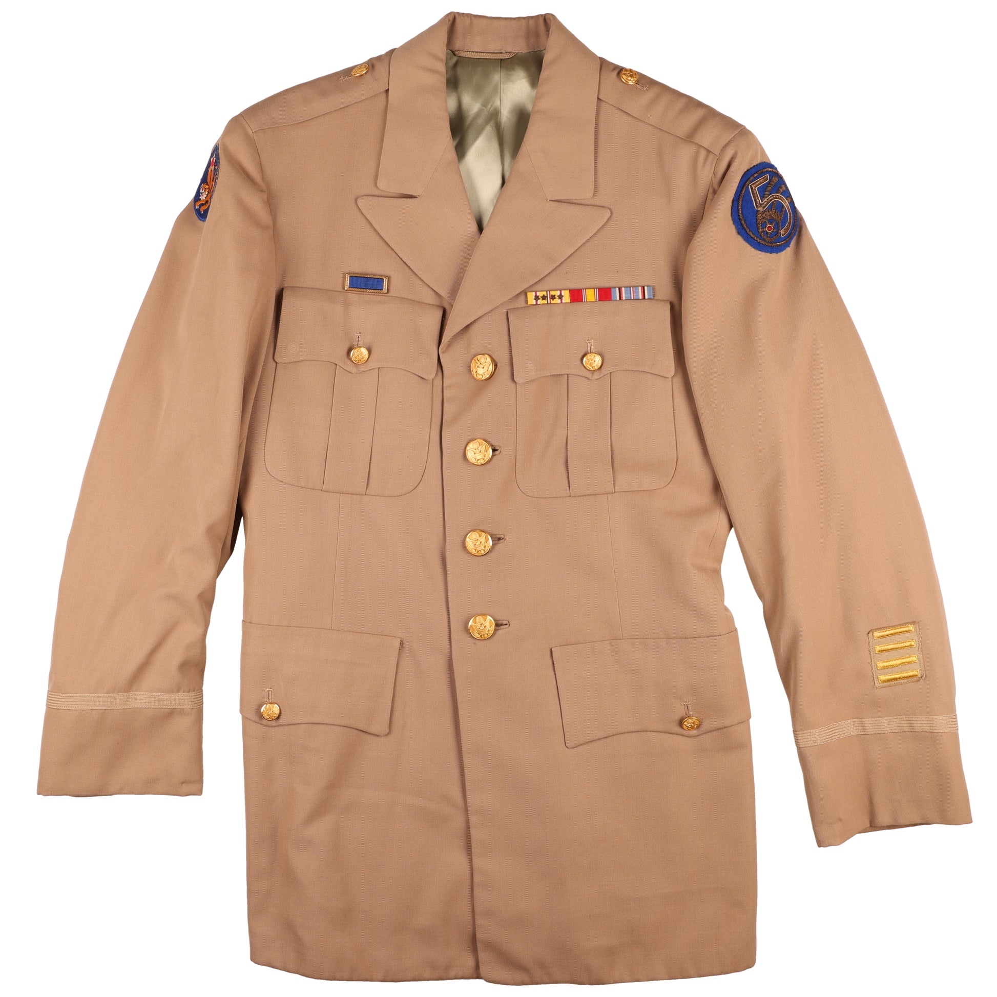 WWII-Korean War U.S. 5th Air Force Officer's Khaki Service Jacket & Trousers (Size 38R)