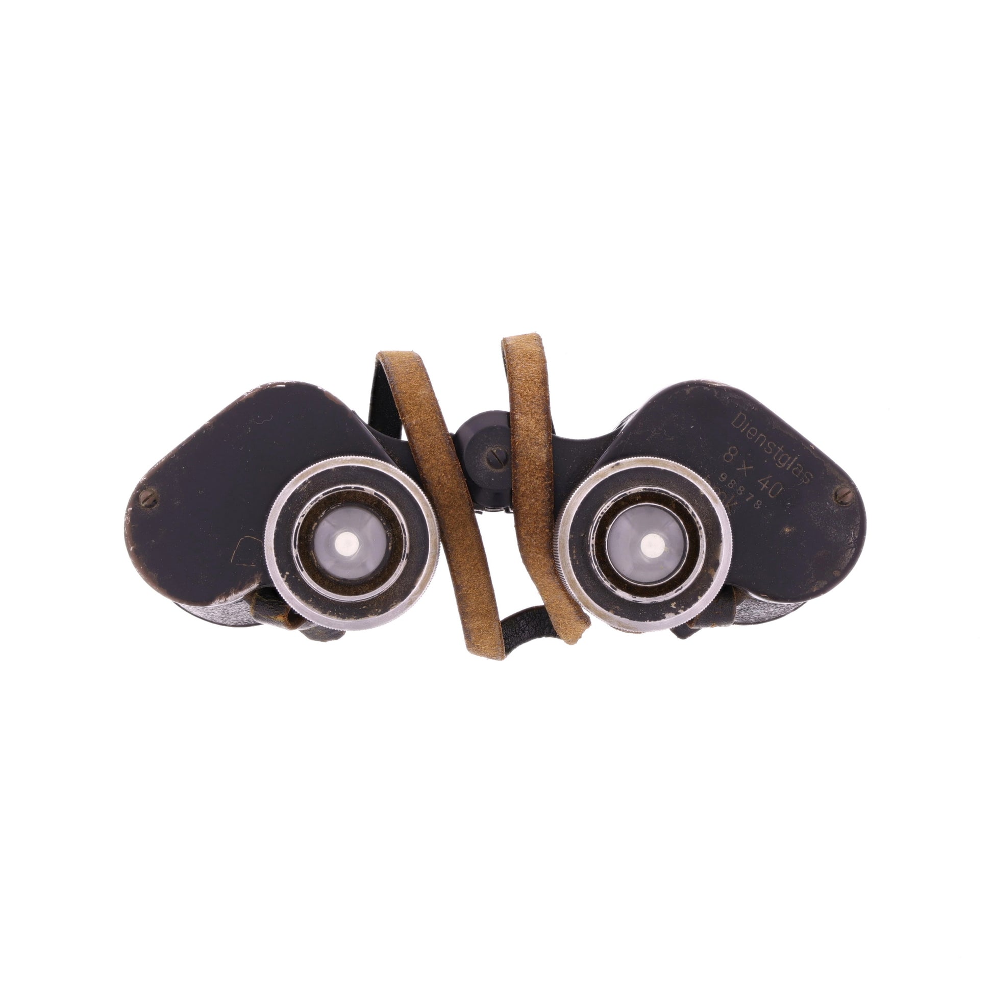 WWII German Dienstglas 8x40 Binoculars by "bmk" Srb & Stys Fabrik Präziser Messinstrumente with Strap