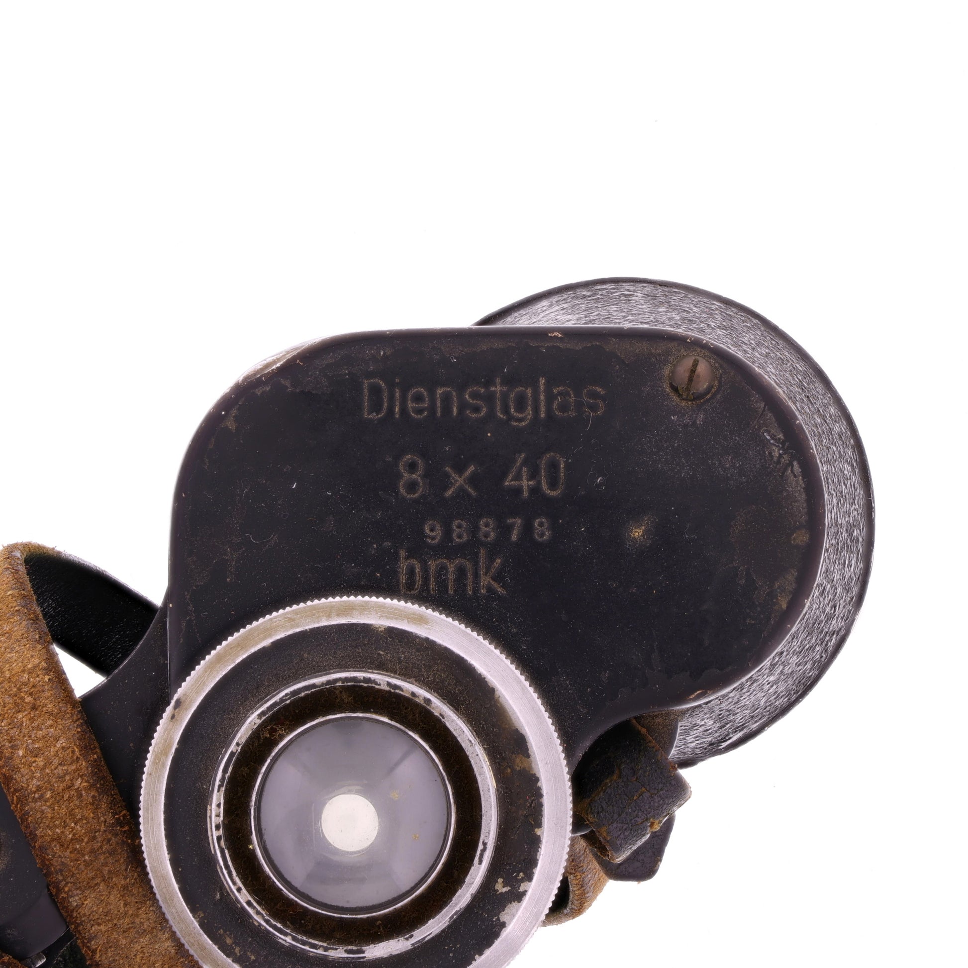 WWII German Dienstglas 8x40 Binoculars by "bmk" Srb & Stys Fabrik Präziser Messinstrumente with Strap