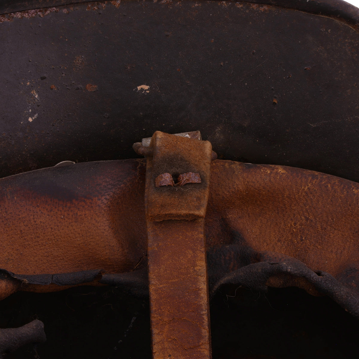 WWII German M40 Double Decal Polizei Helmet with Blood-Stained Liner (Q64)