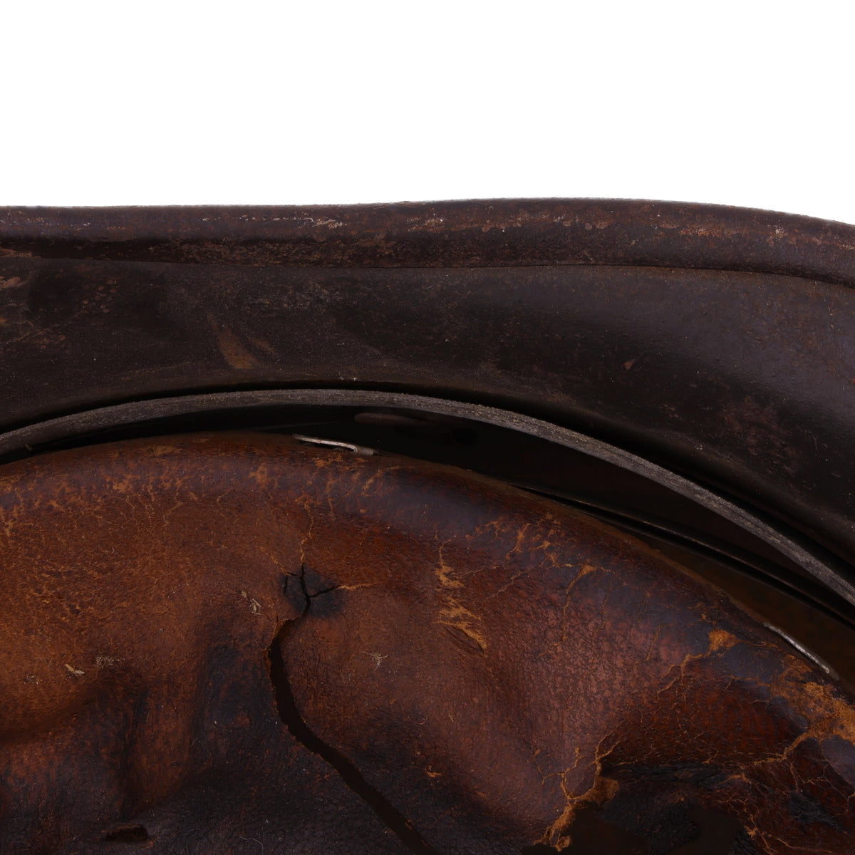 WWII German M40 Double Decal Polizei Helmet with Blood-Stained Liner (Q64)