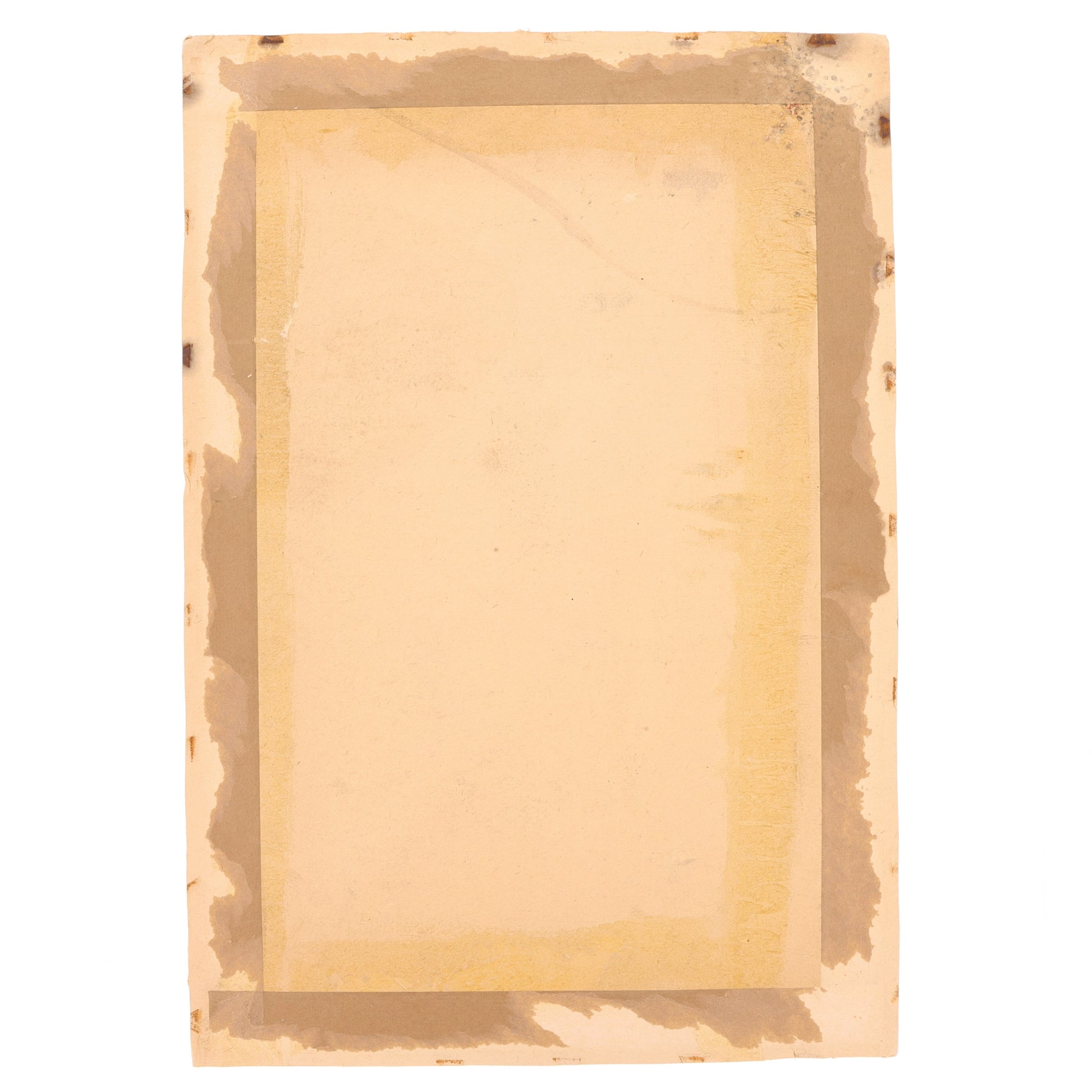 WWII German oil pastel painting reverse on a white background
