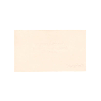 WWII German calling card reverse on a white background