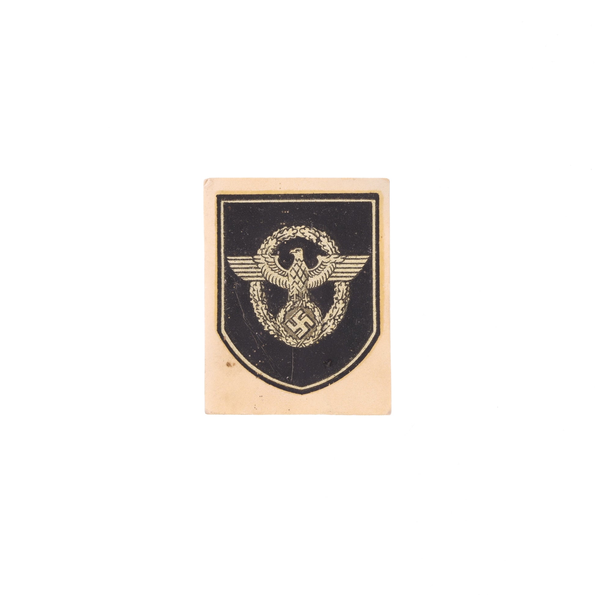 WWII German Unissued Polizei Helmet Decal